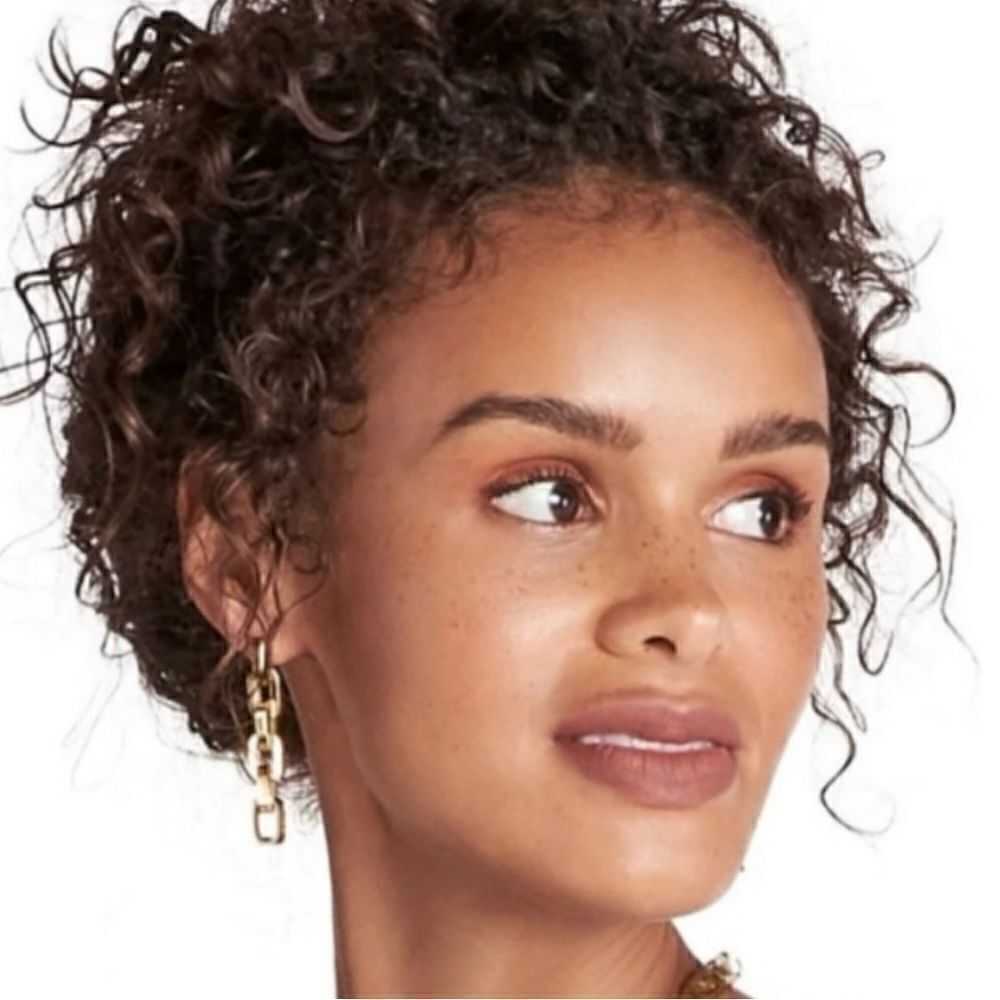 Eddie Borgo NWT 12K Gold Plate Chain Link Earrings With Dust Bag